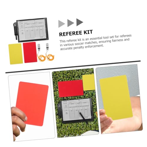 Kit profesional de árbitro de fútbol con silbato rojo miniatura 5