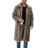 Generisch Wintermantel Herren Mit Umlegekragen Pelzmantel Warm Pelzjacke Winterjacke Männer Mantel...