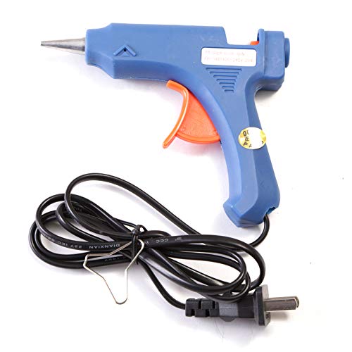 Paruks Professional 20W Hot Melt Glue Gun US Plug Stick DIY Tools for Hair Extensions (Normal Size, Blue)