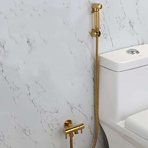 Kit bidet de bidé for inodoro de mano con doble mango y manguera 4