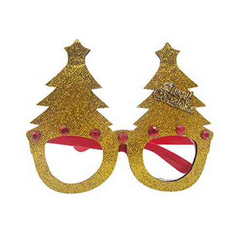 CTForest Pack of 12 Christmas Glasses, Creative Christmas Glasses Party, Christmas Tree Reindeer Party Glasses - Image 3