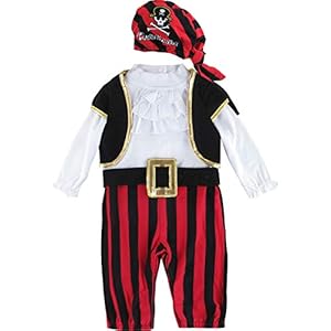 MOMBEBE COSLAND Barboteuse Pirate Bébé Garçons Nourrisson Tenue Halloween 0-24 Mois