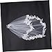 Healvian 2pcs Short Wedding Veil Double Layer Bridal Lace Applique Comb Fashion Wedding Veils for Women