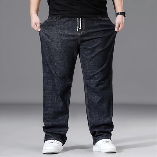 Men's Straight Loose Jean Sweatpants Casual Plus Size Baggy Jeans Wide Leg Elastic Waist Denim Pants2