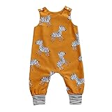 Newborn Baby Boy Girl Tank Jumpsuit Sleeveless Crewneck Cartoon Animals Printed One Piece Romper Sum
