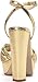 Jessica Simpson Womens Immie Platform Sandal with Ankle Strap, Gold, 8.5