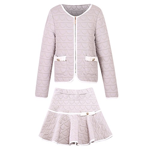 Richie House Girls' Elegant Knit Suit with Skirt RH1963-E-3/4