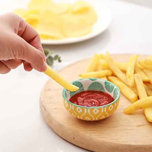 Selamica Ceramic Dipping Bowls Small Dip Bowl 3 Inch Soy Sauce Dish Set, 2.7 Oz Mini Bowl For Side Dish, Appetizers, Sushi, Bbq, Set Of 6, Assorted Colors #TOP5