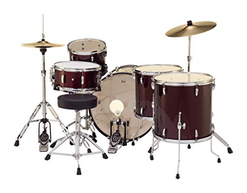 Image of Pearl RS525SCC91 Roadshow 5-Piece Drum Set, Wine Red