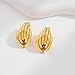 Statement Gold Knot Stud Earrings for Women Chunky Trendy Twisted Geometric Earings Fashion Jewelry Gift (tube)