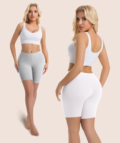 Yeblues 4 Pack Womens Cotton Boyshorts Underwear Boxer Slip Shorts Anti Chafing Biker Shorts Plus Boy Short Panties2