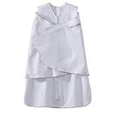 Halo 100% Cotton Muslin Sleepsack Swaddle, 3-Way Adjustable Wearable Blanket, Silver Pin Dot, Small, 3-6 Months