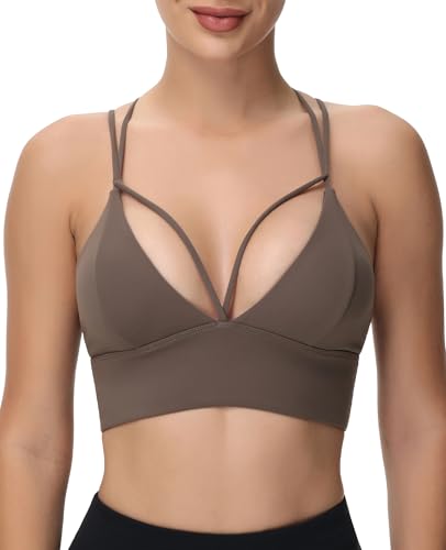 Image of MotoRun Bralettes for Women, Strappy Sports Bra Push up Bralette Sexy Bras Rave Top