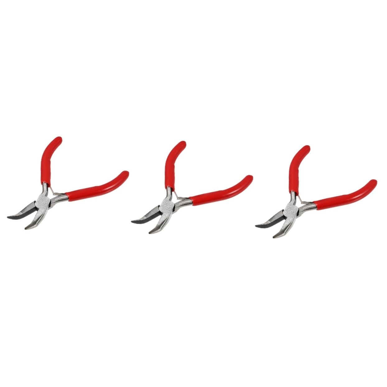 Operitacx 3pezzi Pinze Per Gioielli Punta Piegata Carbonio Strumenti Per Creazione Di Gioielli Design Ergonomico Con Impugnatura Antiscivolo Per Lavori Di Filo e Hobby Creativi