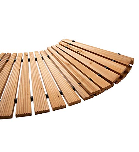 Plow & Hearth 52128 Roll Out Wooden Curved Garden Pathway, 4 Feet, Natural Cedar #TOP3