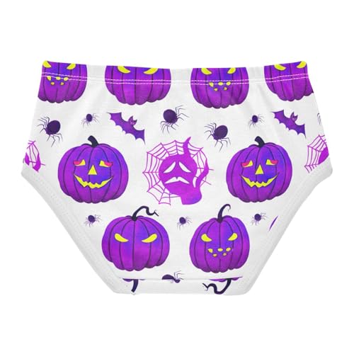 Halloween Purple Pumpkins Cute Panties Girl Girls Underwear Toddlers Cotton Colorful Undies Kids Briefs 2t2