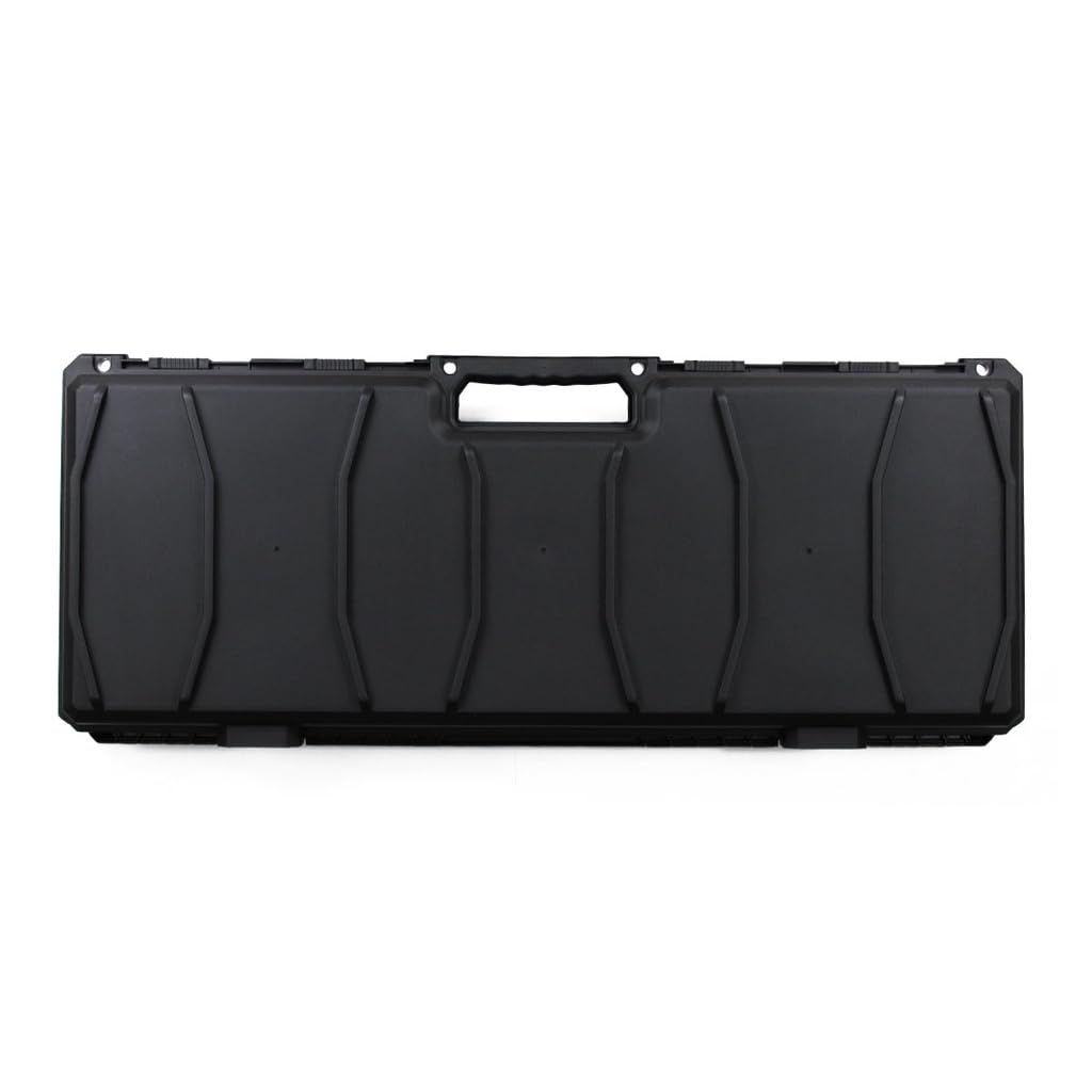 Genérico Maleta Rígida para Fusil, 87,5 x 35,5 x 10,8 cm, Interior Espuma Huevera, Color Negro. para Airsoft y Aire comprimido