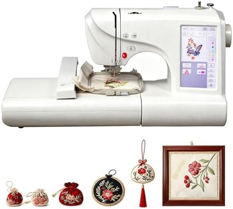 Computerized Sewing Embroidery Combo Machine,7" LCD, 132 Stitches, 398 Design,Create Custom Patterns for Apparel, Bags, Home Textiles DIY Projects