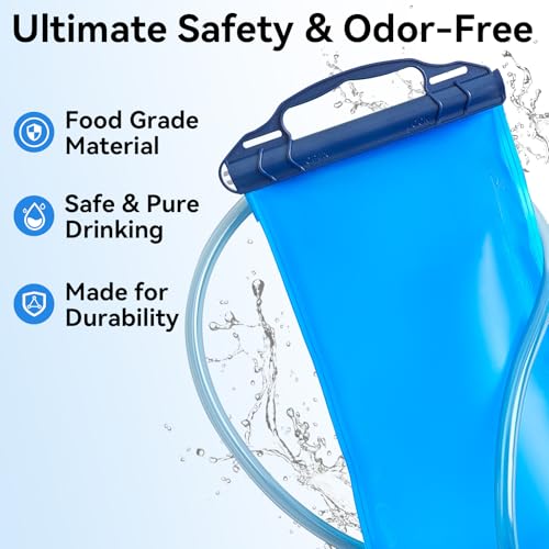 AXEN Hydraiton Bladder 2L, Large Opening Leak Proof Water Bladder, Water Reservoir Storage Bag for Hydration Pack – Bild 4