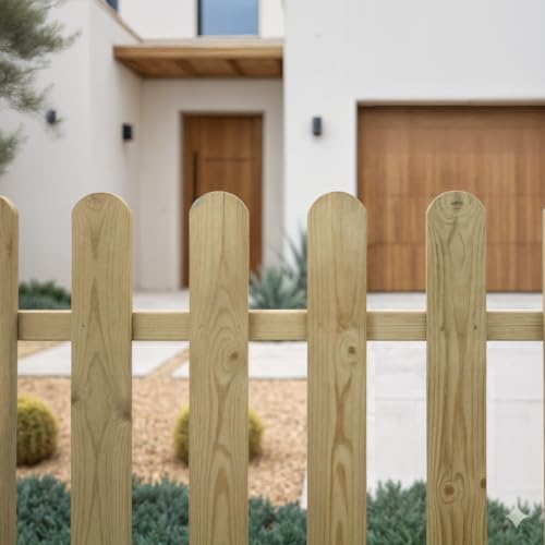Nortene | Valla Clásica Madera Allegra 0,80x1.80 M | Cerramientos | Tratamiento Anti-UV | Natural | Madera De Pino