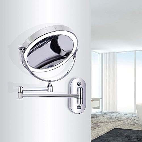 Vanity Mirrors Makeup Mirror with 1X/3X/5X/7X/10X Magnification Mirror Folding Retractable Beauty Mirror (Size : 5X) () image 4