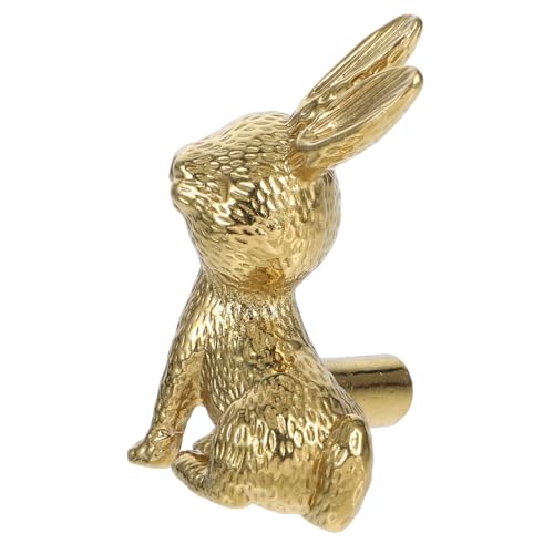STOBAZA Versatile Brass Rabbit Drawer Knobs Animal Cabinet Pulls Nursery Dresser Handles Smooth Grip Set of 1