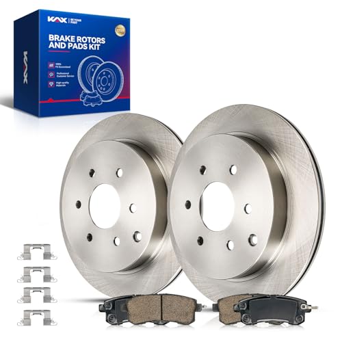 Image of KAX Rear Brake Kit, OE Brake Rotors and Ceramic Brake Pads | Fits INFINITI QX80 2014-2019, Nissan Armada 2017-2019, INFINITI QX56 2011-2013, Automotive Replacement Brake Kit