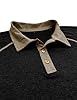 Aro Lora Mens Long Sleeve Polo Shirts Causal Polo T-Shirts Adult Button Down Golf Tops Black XXL #3