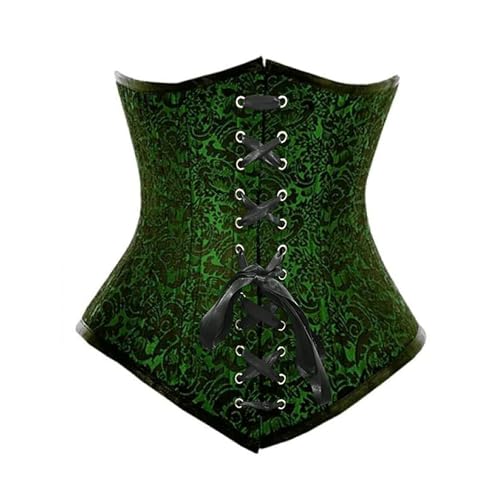 Corset gothique en brocart avec dentelle pour soirée gothique
