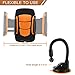 Car Holder Universal Flexible 360 Rotating Windshield Cell Phone Holder Cradle Car Mount for almost Smartphone - iPhone 7 7Plus Galaxy S7 S7Edge LG HTC up to 7 inches Device (Orange)