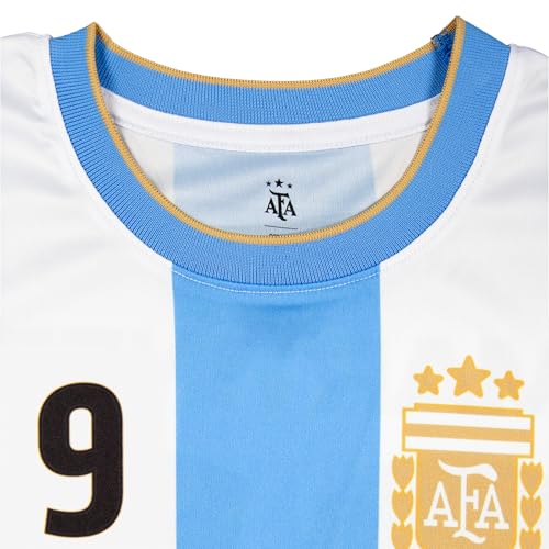 Image of Icon Sports Officially Licensed Argentina Fan Pack - 3-Piece Soccer Set - Soccer Shirt, Shorts & Socks - Unisex Kids