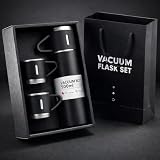 Termo con Taza Incluida de Acero Inoxidable 500ml, Botella Térmica con Aislamiento al Vacío, Mantiene Caliente y Frío,...