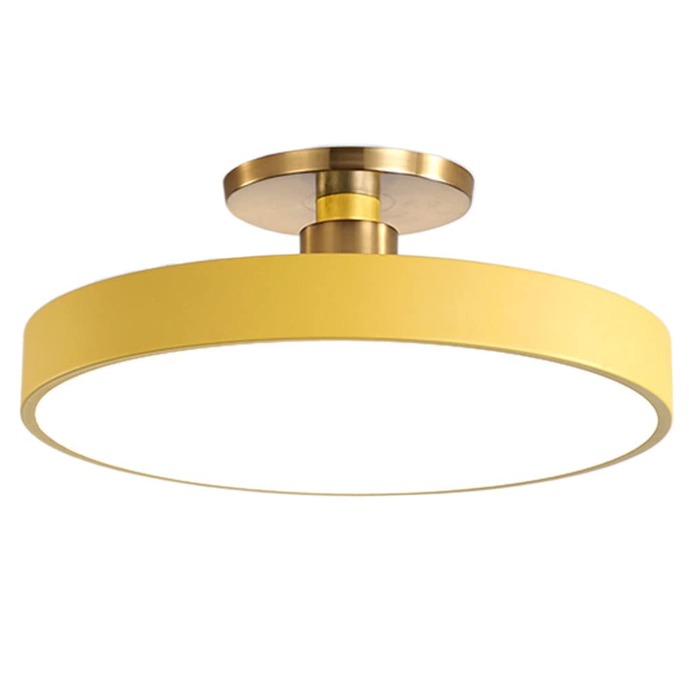 XIAOYINGU Modern Semi Flush Mount Ceiling Lights, Blue Ceiling Lamp For Closets, Brightness Adjustable LED Chandelier Ceiling Fixture Close To Ceiling Lights For Bedroom Kitchen Living Lighting