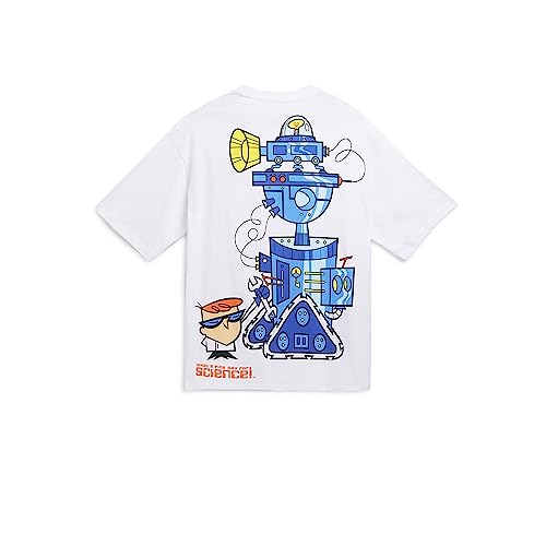Image of Free Authority Dexter's Laboratory Printed Loose Fit Cotton Men's T-Shirt