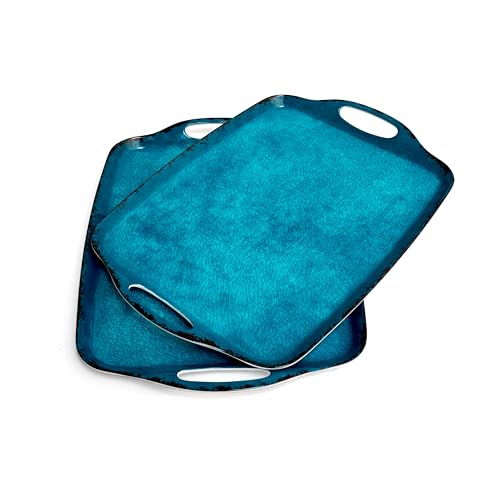 TP Large Melamine Serving Trays with Handles (2pc) 19" x 12"