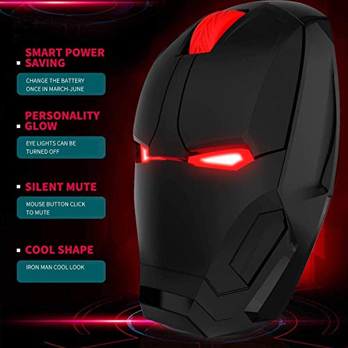 Iron-Man-Wireless-Mouse-24G-Full-Size-Wireless-Optical-Mice-with-Nano-USB-Receiver-3-Adjustable-DPI-Levels-3-Buttons-for-Notebook-PC-Laptop-Computer-MacBook-Black