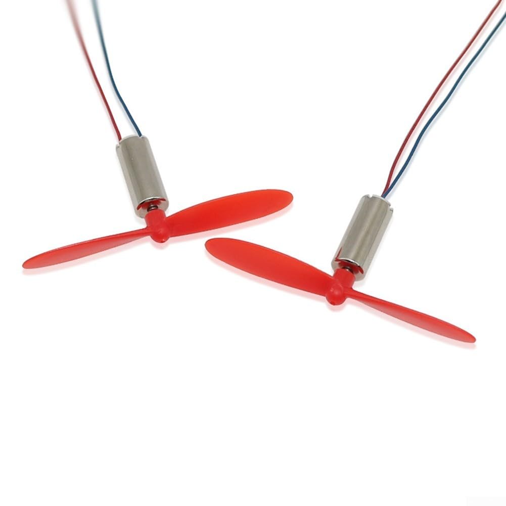 Motore CC Coreless da 7 x 16 mm, 3,7 V, 45000 giri/min, 4 pezzi con eliche da 46 mm, lame avanti e indietro, per droni fai da te, quadrirotori, UAV, aerei RC, progetti di modelli volanti