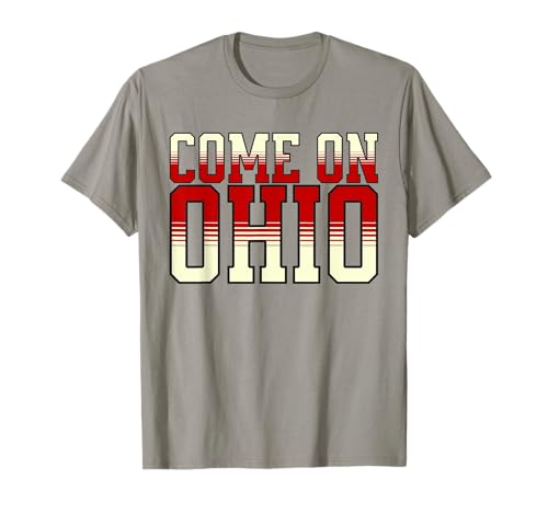 Vintage Come On Ohio Varsity Style Print Camiseta
