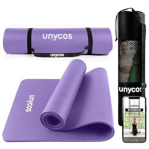 unycos Tappetino Yoga e Fitness 10mm, 183x60cm