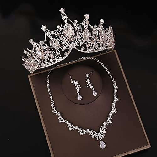 Elegant Silver Crystal Tiara for Women, Rhinestone Bridal Crown, Princess Hair Accessory for Weddings, Proms & Special Occasions(Gold)