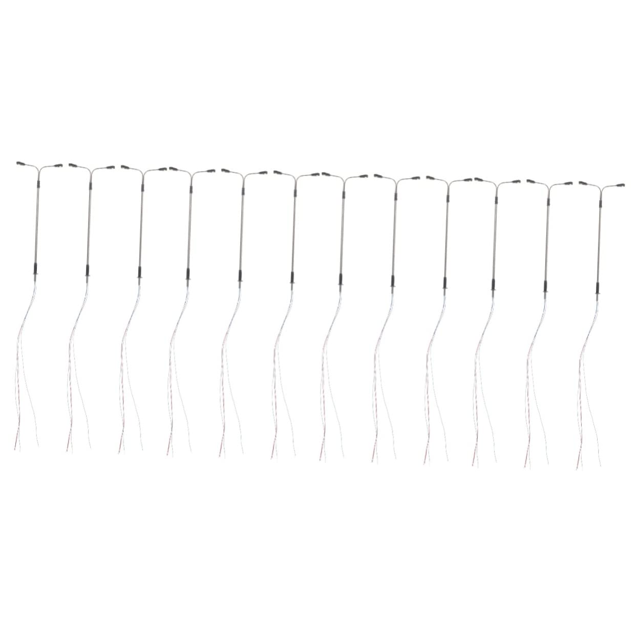 JOINPAYA 12pcs Miniature Double-end Street Lights Sand Table Decorative Lamp for Landscape Layout Road Lamp for Creative Gardening Decor Unique Design