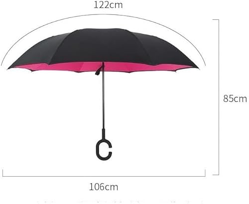Miniatura 7 de Umbrellas for Rain C Handle Windproof Reverse Folding Umbrella Man Women Sun Rain Car Inverted Umbrellas Anti UV Self Stand Parapluie Umbrellas for