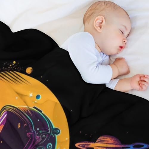 Plaid astronaute doux pour soirée cocooning sur le canapé chaud