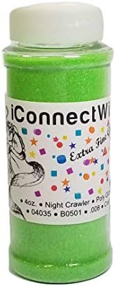iConnectWith Glitter – Night Crawler Neon Green, Extra Fine Polyester Glitter; Multi-use for Crafts, Decorations, Nail Art, Makeup, Tumblers, Resin Art, and DIY Projects