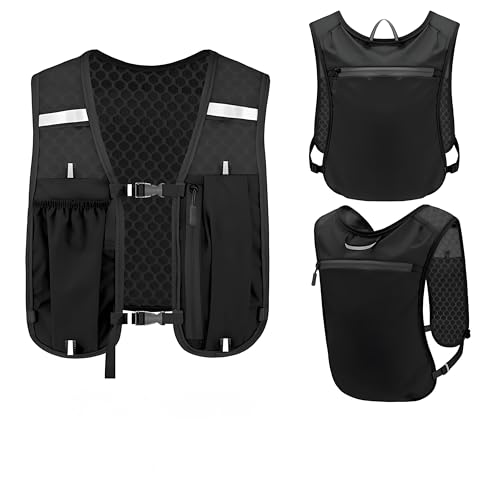 Hydration Running Vest Backpack with Leak Proof Water Bag for Marathon Trail Running Cycling Hiking Mountaineering Lightweight Design for Women and Men