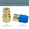 R12 to R134A AC Retrofit Fitting Adapter Kit, R12 R22 to R134A High/Low Fitting Port Retrofit 1/4’’ to 7/16"-20 UNF Conversion Adapter, Fits for AC Air Conditioner (A/C Adapter Valve Core Kit) #5