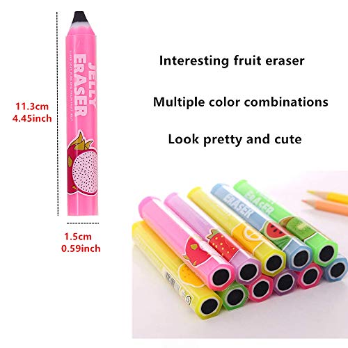 Ipienlee 10Pcs Pencil Erasers Eraser Funny Portable Cube Pen-Style Eraser Eraser For Artist Or Students 5 Color Jelly Erasers #TOP4