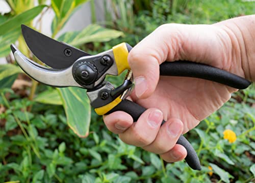 Tesoura de Poda Profissional Eda Preto/ Amarelo 8