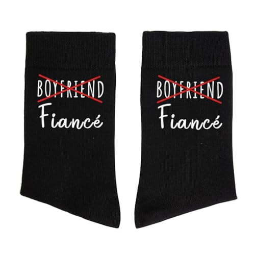 Poshzone Fiancé socks husband socks Engagement Present Fiance Gift Boyfriend Fiance Newly Engaged Engagement gift for Him