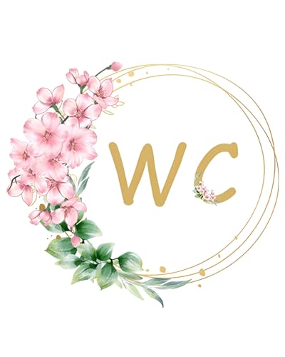 TPZORJX 1 Piece Door Sticker Bathroom Toiletub Botanical Flower English Toilet Wall Sticker Bathroom Toilet Decorative Wall Sticker Self-Adhesive (Pink Flower)